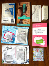 🐬 7x muestras para el cuidado de la piel - crema - Kiehl’s, filosofía, aceite marroquí, GoPure, FAB
