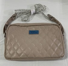 Bolso de mano BELLA RUSSO beige acolchado estilo cadena correa para mujer nuevo sin etiquetas