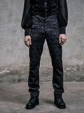 Pantalones Devil Fashion Para Hombres Oscuros Pantalones Negros Steampunk Gótico Victoriano