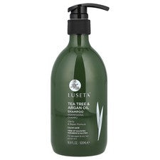 Champú de árbol de té y aceite de argán, para cabello dañado y graso, 16,9 fl oz (500 ml)