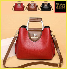 Bolso De Cuero Para Mujer Bolsa Moda Lujo Hombro Mano Cartera Bandolera Elegante