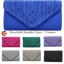 Para mujeres Sobre Noche Bolso sin asas Novia Boda Fiesta Bolso de mano Cartera Diamante