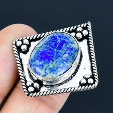 Anillo de joyería de plata esterlina 925 hecho a mano con piedras preciosas...