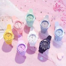Children Kids Watches For Boys Girls Colour Analogue Sports Watch with bezel