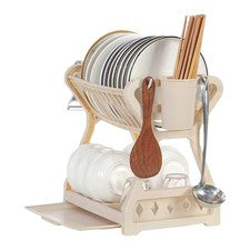 Estante para utensilios de cocina escurridor de platos para encimera