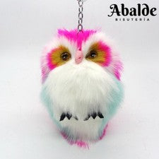 Llavero Colgante Pompón Búho Peluche Accesorio Para Mochilas Bolsos Moda Mujer