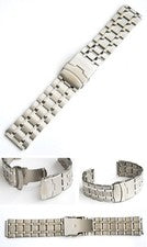 Correa de reloj 28/30 mm acero inoxidable cierre desplegable de seguridad 28 puente, 30 correa