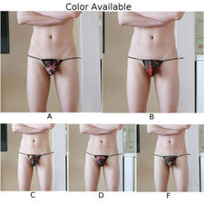 Calzoncillos con tanga bragas lencería para hombre pantalones cortos con estampado espalda en T de moda