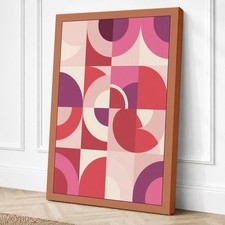Arte de pared con impresión geométrica en lienzo de arcos fluidos decoración del hogar listo para colgar