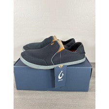 Zapatos sin cordones OluKai Nohea de malla para hombre gris sombra oscura 10188-4242 talla 9 nuevos con etiquetas