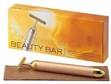 Rodillo facial dorado Beauty Bar 24K Golden Pulse CUIDADO DE LA PIEL para antienvejecimiento Japón