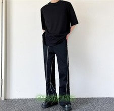 Para hombres Nuevo Moda Punk Gótico Cremallera Negro Pantalones Juveniles Fiesta Rock Denim Pantalones