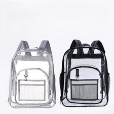 Nueva Mochila de PVC Transparente Gran Capacidad Estudiante Bolso Escolar Transparente Reino Unido