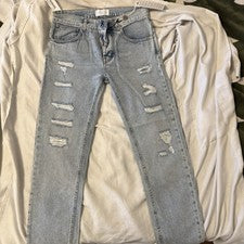 Pantalones de mezclilla azules para hombre Gaelle Paris talla 32 diseño de moda nuevos con etiquetas