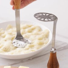 Herramienta de maceración herramienta de mango de madera trituradora de patatas resistente al óxido para