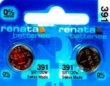 391 BATERÍA RELOJ RENATA SR1120W (2 piezas) SR1120 Nuevo Embalaje Vendedor Autorizado