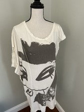 Camiseta gráfica para mujer Vestido Maxi Vestido Diseño único Camiseta larga Blanca