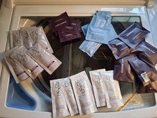 Nuevo champú Madison Reed 30 piezas, acondicionador, crema barrera, toallita, muestras de tapa