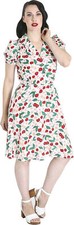Vestido Hell Bunny SIMONA Vintage CHERRY BLOSSOM Cerezas SWING VESTIDO Rockabilly