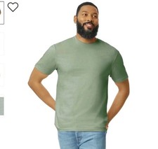 (16) Camisetas verdes salvia estilo suave gremio adulto 8Lg y 8XL
