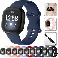 Correa de reloj de repuesto de silicona suave para Fitbit Versa 4 3, Sense 1 2