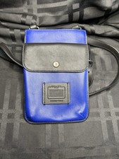 Bandolera Coach Hybrid, Color Block, Cuero, Azul Deportivo, Estilo 79457