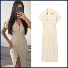 ETJ 2026 Verano Nuevo Mujer Elegante Moda Cintura Plisada Cuello en V Manga Corta