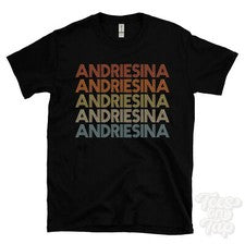 CAMISETA ANDRIESINA ESTILO RETRO REPETIDO Hombre y Mujer Novedad Genial Nombre Regalo