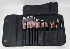 SOLVE 16 piezas Juego de brochas de maquillaje rubor maquillaje sombra de ojos cepillo fibra artificial