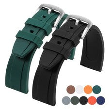 Correa de reloj de goma de extremo curvo de 20 mm 22 mm correa deportiva de silicona universal Reino Unido