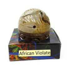 Perfume sólido violeta africano 8 gm tarro de piedra tallado a mano de larga duración unisex