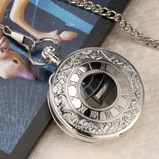 Reloj de Bolsillo Musical Música Colgante Cadena Números Romanos Exhibición Juego Lago de los Cisnes