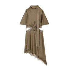 Moda Primavera Nueva Llegada Para Mujer Vestido Borla Hueco Falda Irregular