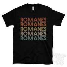 CAMISETA ESTILO RETRO REPETIDO ROMANOS Hombre y Mujer Novedad Genial Nombre Regalo
