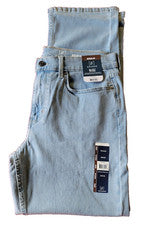 Pantalones de mezclilla para hombre elásticos 30 x 30 regulares de pierna recta elásticos de George nuevos con etiquetas