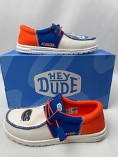 NUEVO Zapato Wally Hey Dude UF Univ Florida GATORS azul naranja 7 8 11 12 13 para hombre $75
