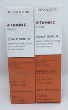 Suero capilar Revolution Vitamina C cuero cabelludo + betaína para cabello opaco brillo vegano 50 mlx2