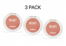 Lote de 3 rubores de mejillas de terciopelo peripera #4 Spring Bloom K-Beauty nuevos sellados