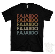 CAMISETA FAJARDO ESTILO RETRO REPETIDO Hombre y Mujer Novedad Genial Nombre Regalo