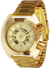 Minoir Reloj Para Hombre XL Virton Oro / Crema Automatkuhr Ø 47MM de Pulsera