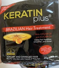 Tratamiento capilar brasileño Keratin Plus para cabello seco y dañado 1 docena 20 g cada uno