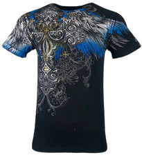 Camiseta para hombre XTREME COUTURE by AFFLICTION ENSIGN motociclista negra MMA S-5X