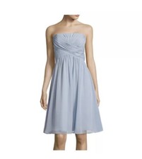 Vestido Blu Sage sin tirantes línea A azul para mujer talla 8 ¡Precio de venta sugerido por el fabricante de 100 USD!