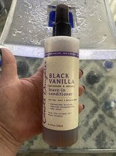 Black Vanilla, sistema de humedad y brillo, acondicionador hidratante sin enjuague -8 oz
