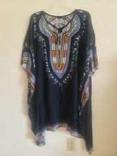 ¡NUEVO! S R Moda Vestido Azul Pullover Lentejuelas Mujer Talla Libre Playa Vestido Cubierta