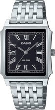 Reloj Hombre Casio Analógico, Correa Metal Negro, Modelo Internacional, Estándar MTP-B1