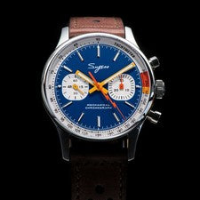 Reloj cronógrafo Sugess Chrono Heritage SUCHP007Z V2 para hombre zafiro panda azul