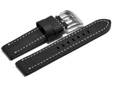 Uhrenarmband extra starkes massives echt Leder schwarz 20mm 22mm 24mm