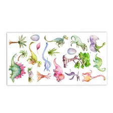 Pegatina de pared de dibujos animados de dinosaurios PVC extraíble decoración de jardín de infantes para el hogar