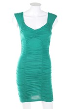 Vestido H&M minivestido fruncido XS verde NUEVO